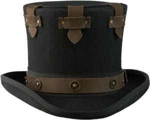 Steampunk Style Top Hat PNG Image