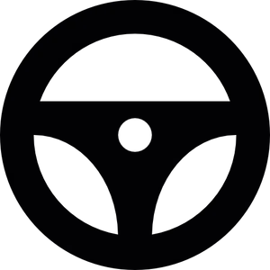 Steering Wheel Icon Silhouette PNG Image