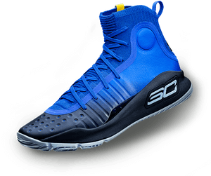 Under Armour Curry 4 Blue, HD Png Download PNG