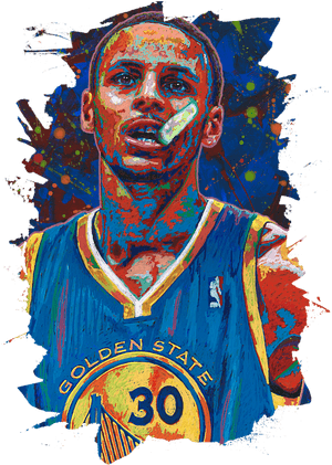 Paintings Of Stephen Curry, HD Png Download PNG