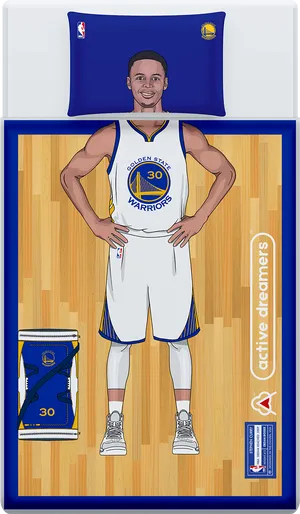 Steph Curry Golden State Warriors Illustration PNG Image