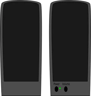 Stereo Speakers Illustration PNG Image