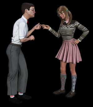 Stereotypical Nerd Encounter PNG image with transparent background