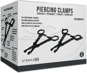 Sterilized Piercing Clamps Box PNG Image