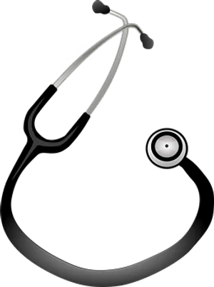 Stethoscope Silhouette Art PNG Image