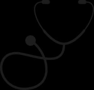 Stethoscope Silhouette Graphic PNG
