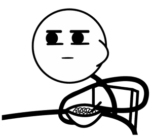 Stick Figure Cereal Bowl Contemplation.png PNG image with transparent background