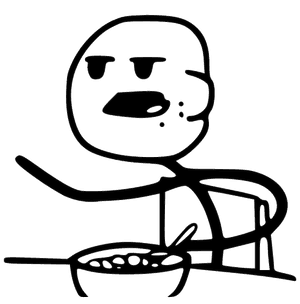 Stick Figure Cereal Disappointment PNG image with transparent background