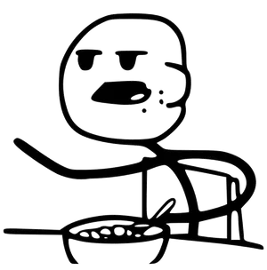 Stick Figure Cereal Disappointment PNG Image