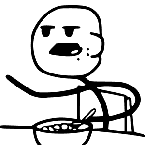 Stick Figure Cereal Disappointment PNG image with transparent background
