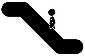 Stick Figure Escalator Icon PNG Image