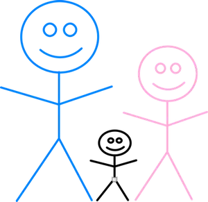 Stick Figure Family Drawing PNG Image