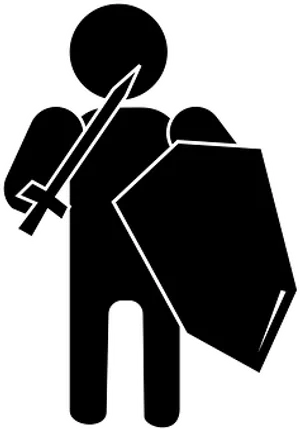 Stick Figure Knight Icon PNG Image