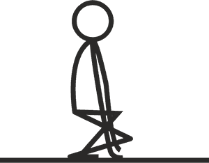 Stick Figure Squatting, HD Png Download PNG with transparent background