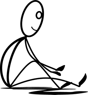 Stick Figure Sitting Down, HD Png Download PNG with transparent background