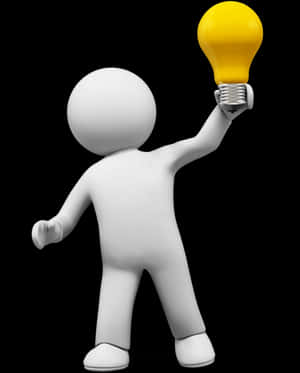 Idea Light Bulb - 3d Stick Man Png, Transparent Png PNG