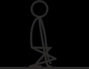 Stick Figure Squat - Transparent Background Png Stickman Run, Png Download PNG