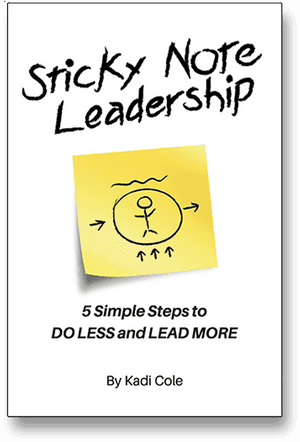 Sticky Note Leadership Book Cover PNG image with transparent background