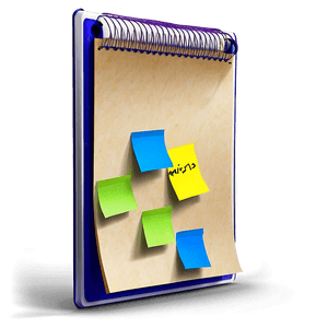 Sticky Note on Desktop PNG dlx16 PNG