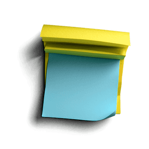 Sticky Note on Desktop PNG efx PNG