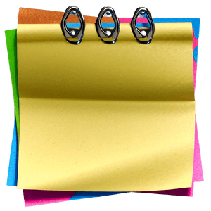Sticky Note with Clip PNG kob86 PNG