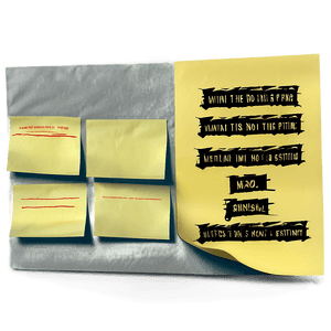 Sticky Note with Text PNG dct77 PNG