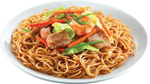 Stir Fried Noodleswith Shrimpand Vegetables.png PNG Image