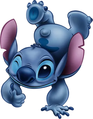 Stitch Character Portrait PNG Image