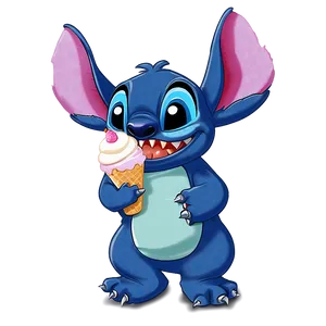 Stitch Eating Ice Cream Png 05212024 PNG Image