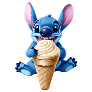 Stitch Eating Ice Cream PNG 61 PNG image with transparent background