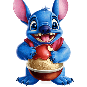 Stitch Eating Ice Cream PNG tiw89 PNG image with transparent background
