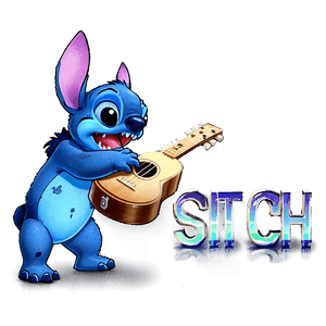 Stitch Playing Ukulele PNG 44 PNG image with transparent background