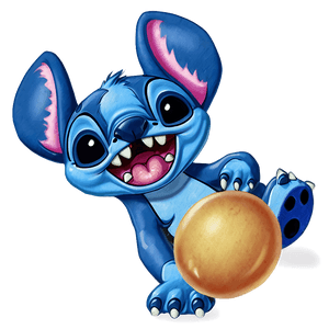 Stitch with Bubble Gum PNG 05032024 PNG image with transparent background