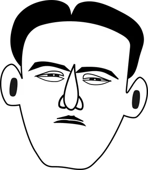 Stoic Face Cartoon Vector PNG Image