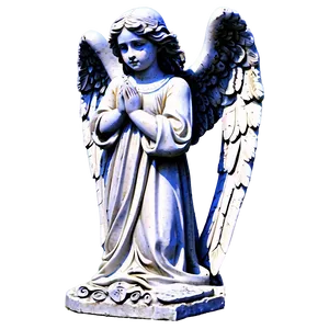 Stone Angel Garden Statue Png Lrf PNG Image