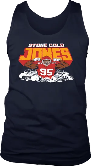 Stone Cold Jones Football Tank Top PNG Image