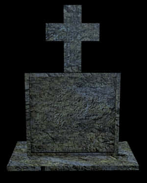 Stone Cross Tombstone Texture PNG image with transparent background