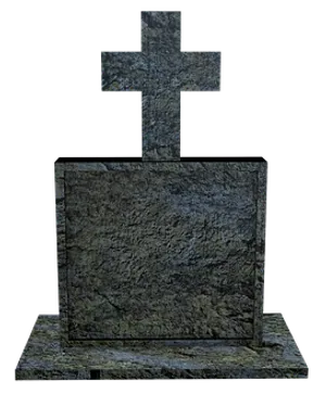 Stone Cross Tombstone Texture PNG Image