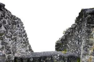 Stone Wall Corner Black Background PNG Image