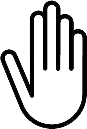 Stop Hand Sign Icon PNG Image