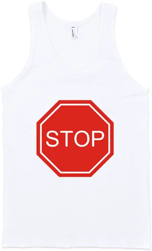 Stop Sign Tank Top Mockup PNG Image