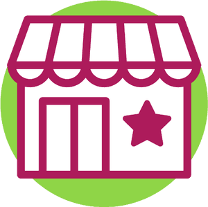 Storefront Icon Graphic PNG image with transparent background