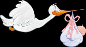 Stork Delivering Baby Bundle PNG image with transparent background
