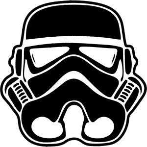 Stormtrooper Helmet Clipart Transparent Png - Black And White Stormtrooper Helmet, Png Download PNG image with transparent background