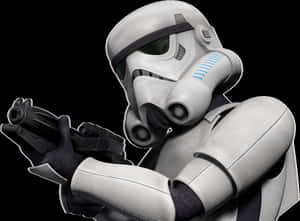 Stormtrooper Readyfor Action PNG image with transparent background