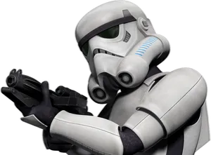 Stormtrooper Readyfor Action PNG Image