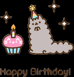#stormy #birthday #cupcake #pusheen #freetoedit - Pusheen Stormy Happy Birthday, HD Png Download PNG image with transparent background