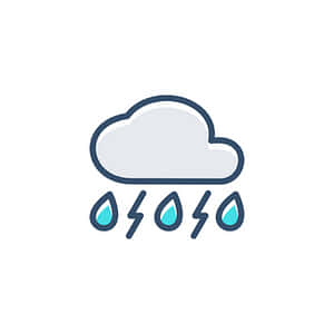 Stormy Weather Cloud Icon PNG with transparent background