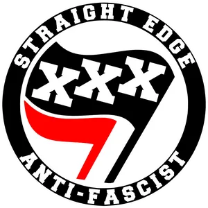 Straight Edge Antifascist Logo PNG Image