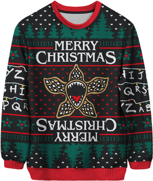 Stranger Things Christmas Sweater, HD Png Download PNG image with transparent background